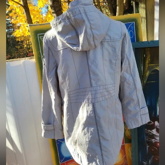 FEN-NELLI LONDON Hooded Beige Trench Jacket - Picture 3 of 10